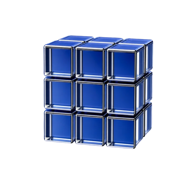 Nucleul ByteFlow: cub din sticlă și crom